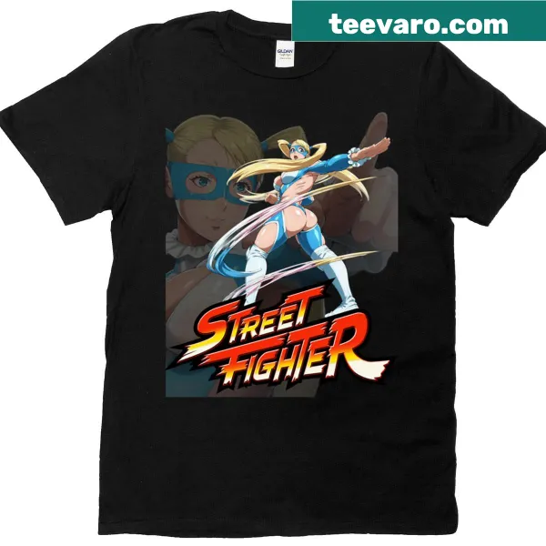 T-shirt featuring R Mika from Street Fighter in a dynamic pose