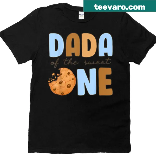 Illustrated T-shirt featuring the phrase 'Sweet Ones Dad' with sweet treats