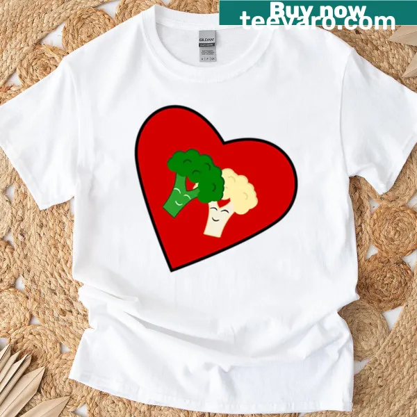 Cartoon broccoli and cauliflower buddies T-shirt