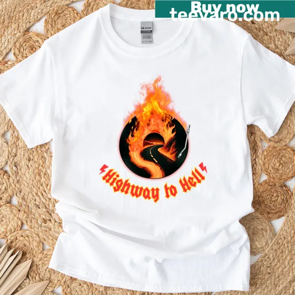 Vintage distressed t-shirt honoring Way To Hell vinyl