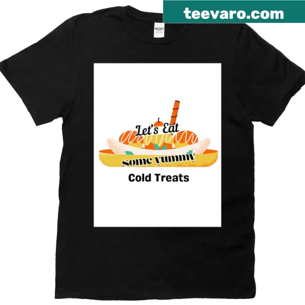 Cute boxy t-shirt celebrating treats and snacks design