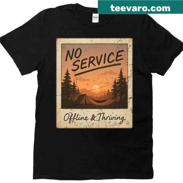 T-shirt promoting a carefree unplugged lifestyle