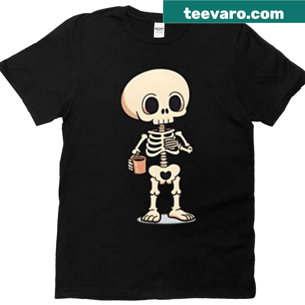 Witch-themed graphic t-shirt with a hat and potion glass illustration — on a men's t-shirt