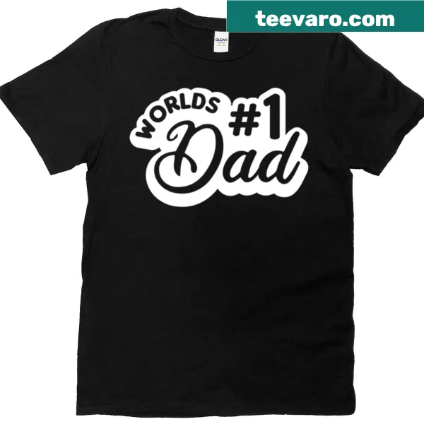 Oversized t-shirt with 'World’s 1 Dad' bold text