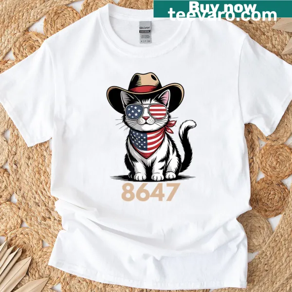 Cat lovers T-shirt with subtle anti-Trump design and text