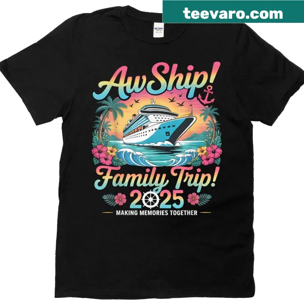 Family vacation t-shirt with playful cruise theme