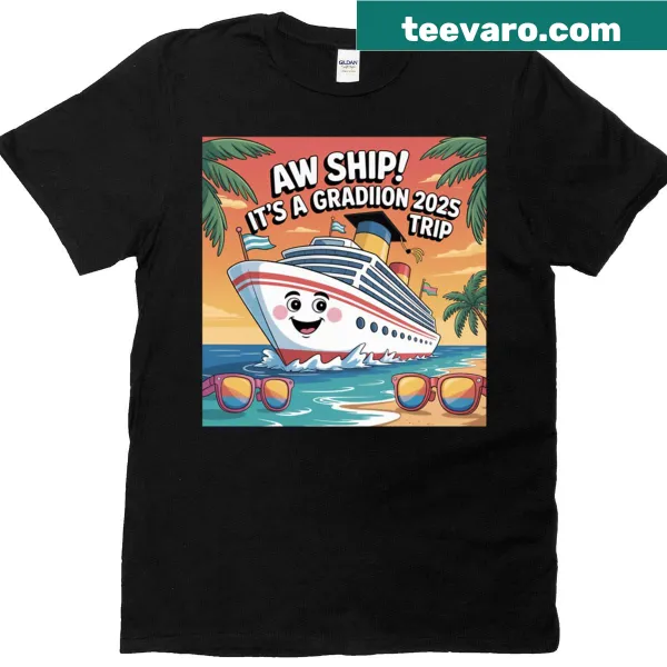 Graduation cruise t-shirt with playful theme