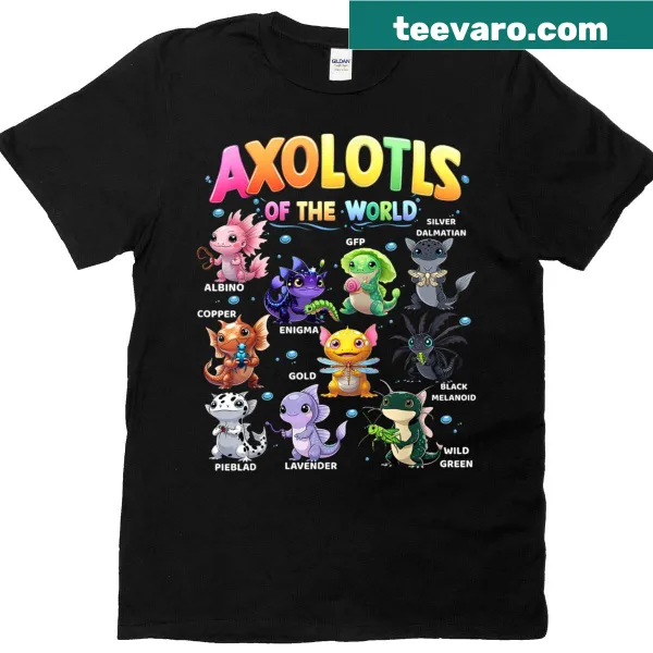 Cute kawaii axolotl t-shirt design