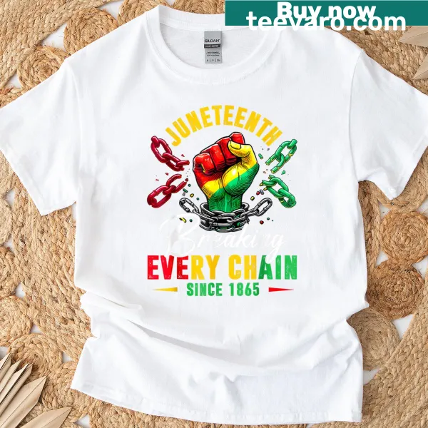 Juneteenth t-shirt with inspirational text about freedom