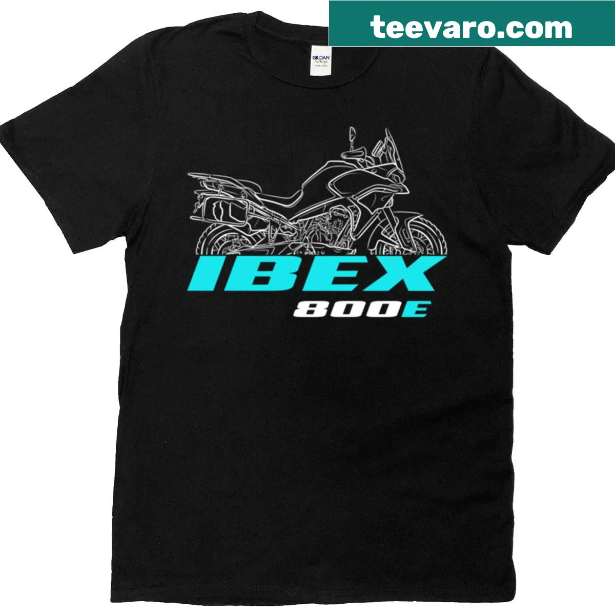 Cfmoto Ibex 800 E motorcycle graphic t-shirt for bikers. — on a men's t-shirt