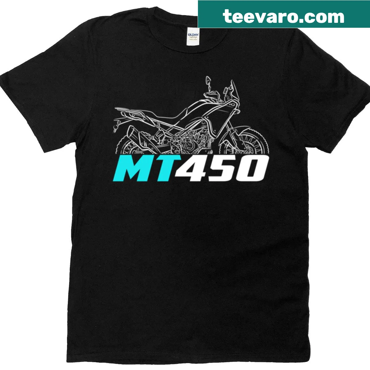 Cfmoto Mt450 motorcycle graphic T-shirt for bikers — on a men's t-shirt