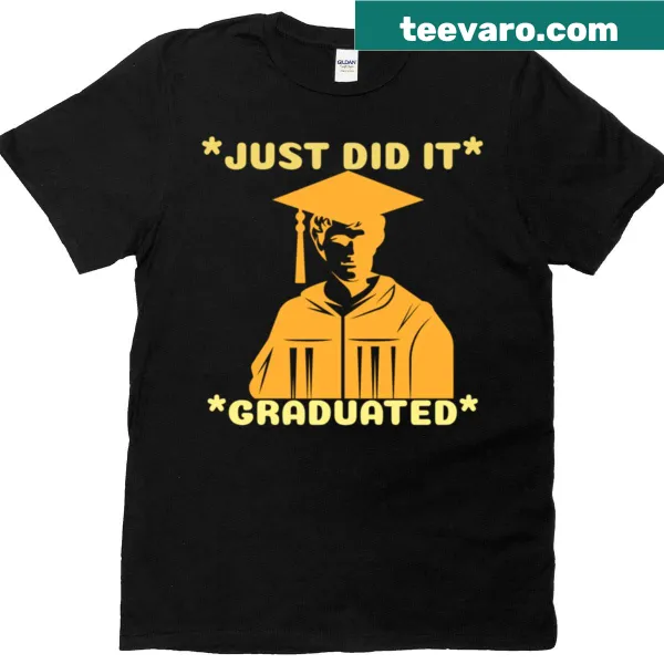 Oversized Class Of 2025 graduation T-shirt with playful text.