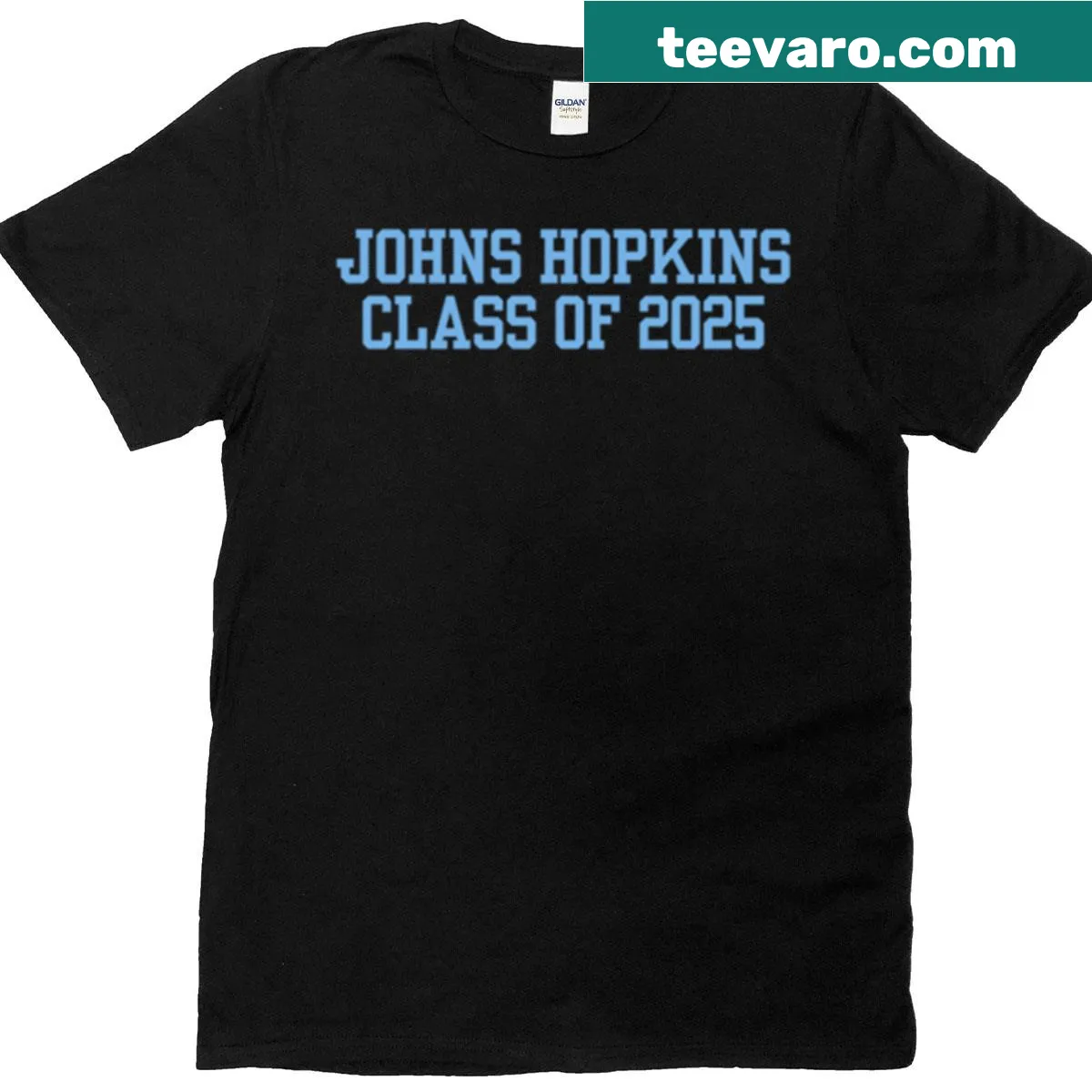 Graduation t-shirt celebrating the Class of 2025 from Johns Hopkins University — on a men's t-shirt