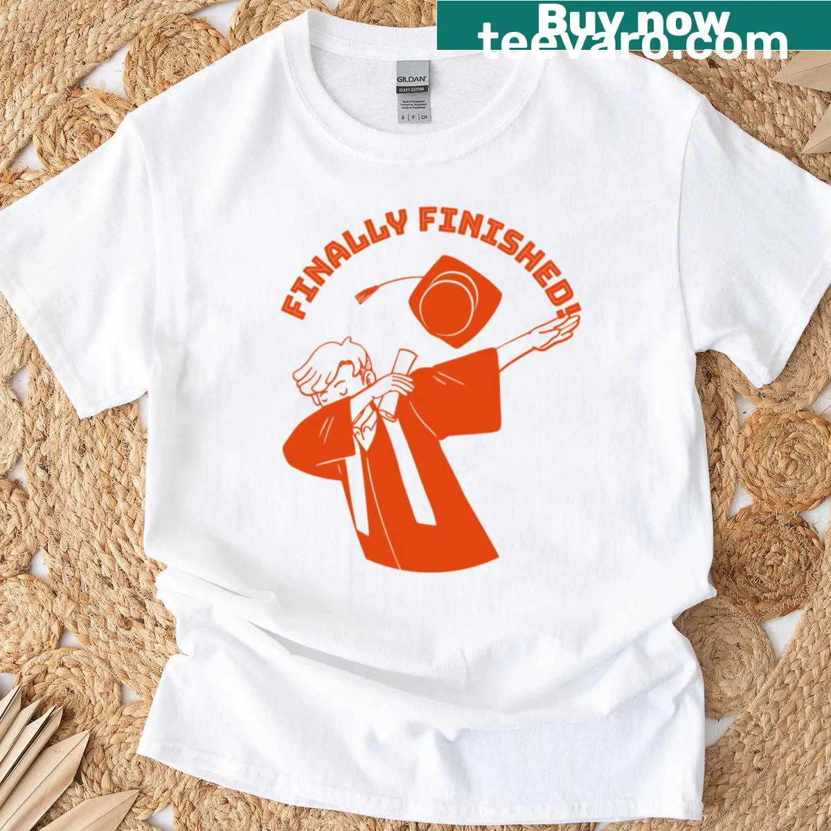 Class of 2025 t-shirt with text announcing graduation — on a men's t-shirt