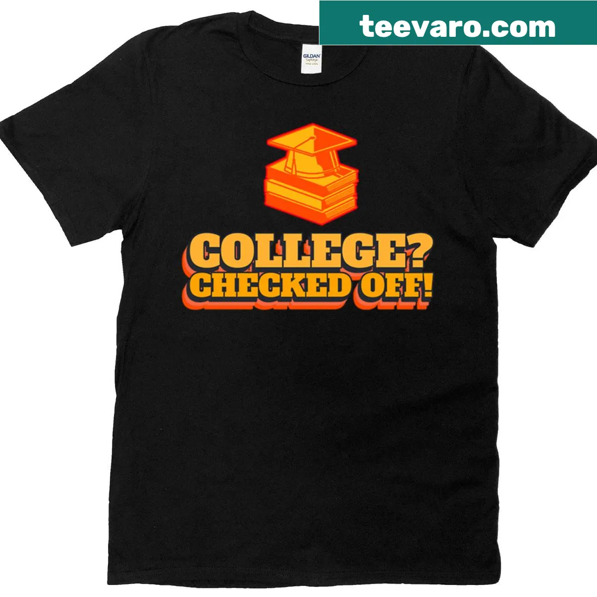 Graduation tee for Class of 2025 featuring 'College Checked Off' design — on a men's t-shirt