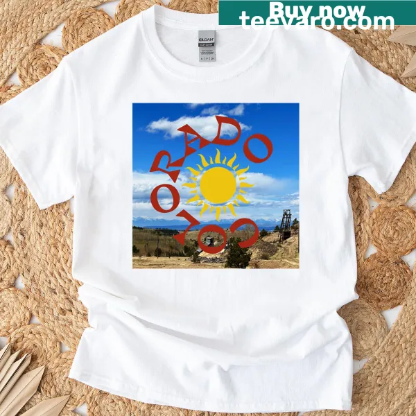 Illustrated T-shirt showcasing Colorado's natural beauty