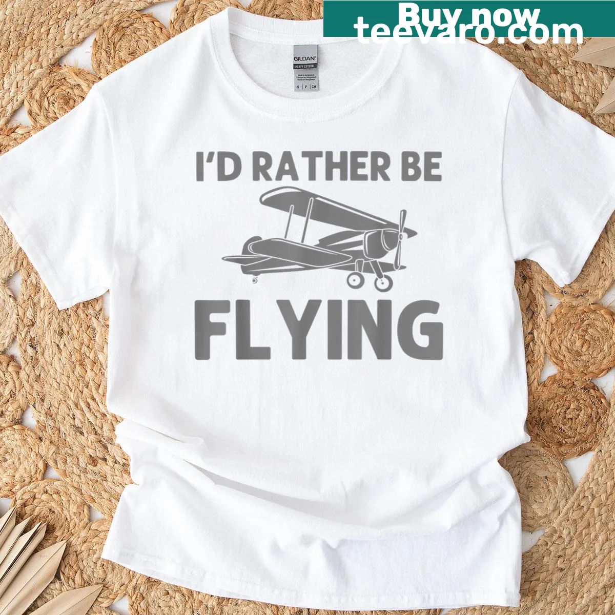 Pilot-themed graphic T-shirt for aviation lovers — on a men's t-shirt