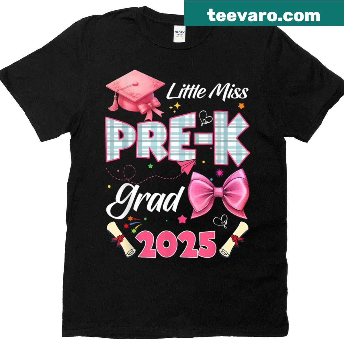 Preschool graduation T-shirt featuring celebratory graphics — on a men's t-shirt
