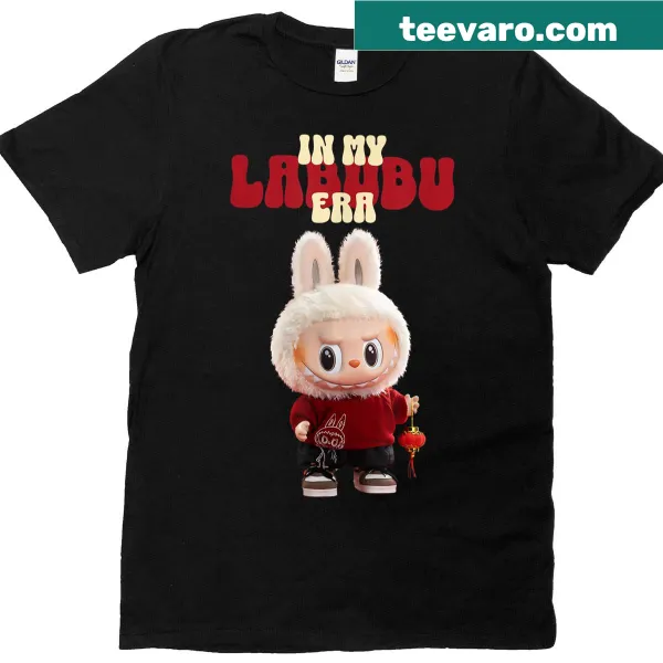 Funny T-shirt with 'Cute In My Labubu Era' phrase, appealing to Labubu lovers.