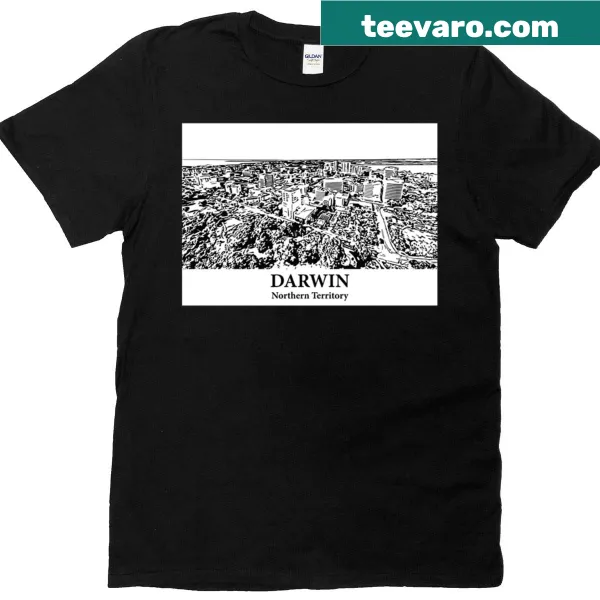T-shirt featuring design inspired by Darwin, Northern Territory
