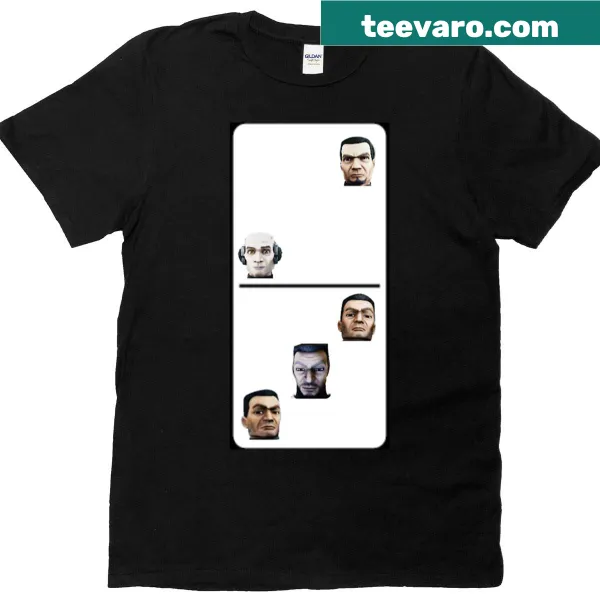 Playful t-shirt featuring illustrated domino pieces