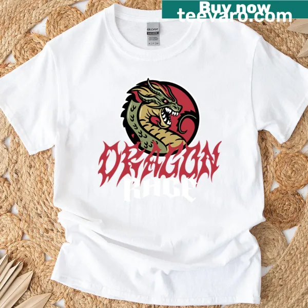 Intense dragon graphic T-shirt designed for fantasy fans.