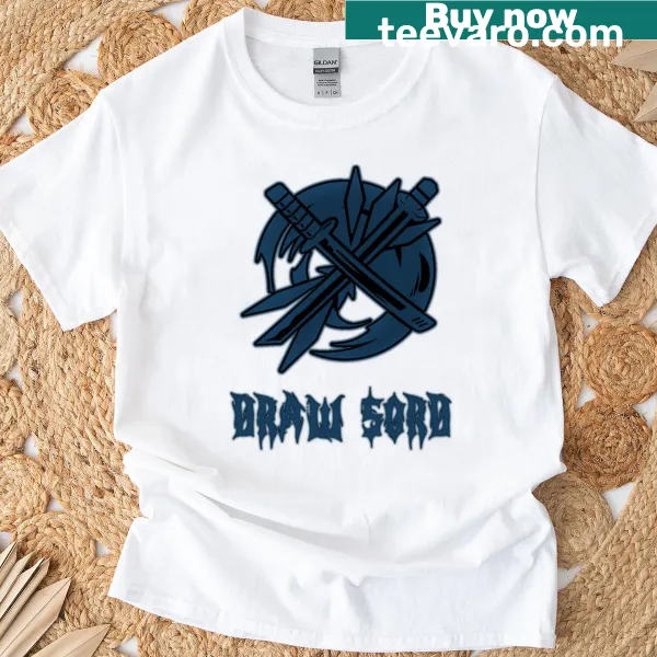 Gaming T-shirt featuring Draw Sord guild design from Solo Leveling