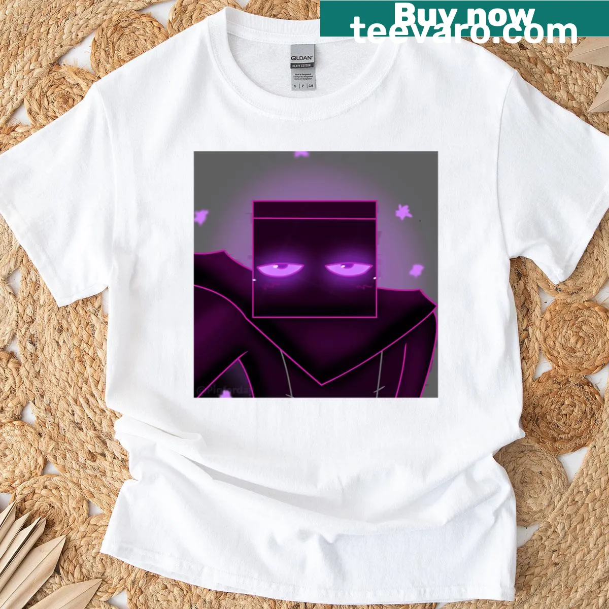 Endie Enderman character illustration on a T-shirt — on a men's t-shirt