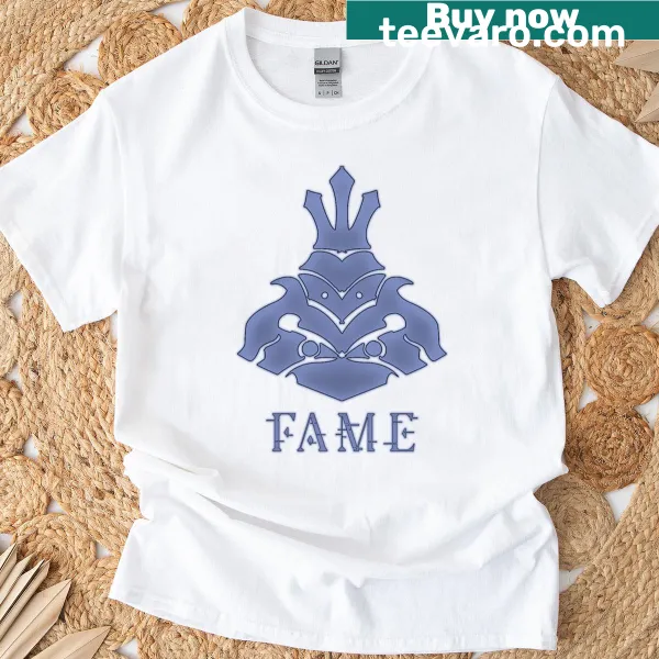 Bold typography design featuring Fame Guild text on a T-shirt