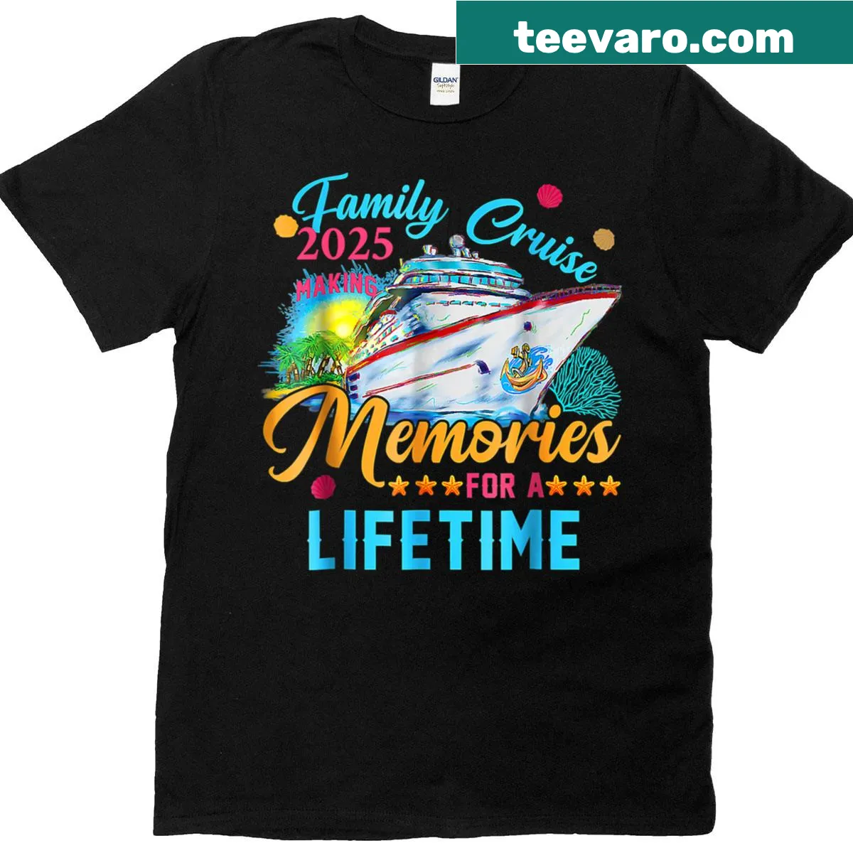 T-shirt with 'Making Memories For A Lifetime' text — on a men's t-shirt