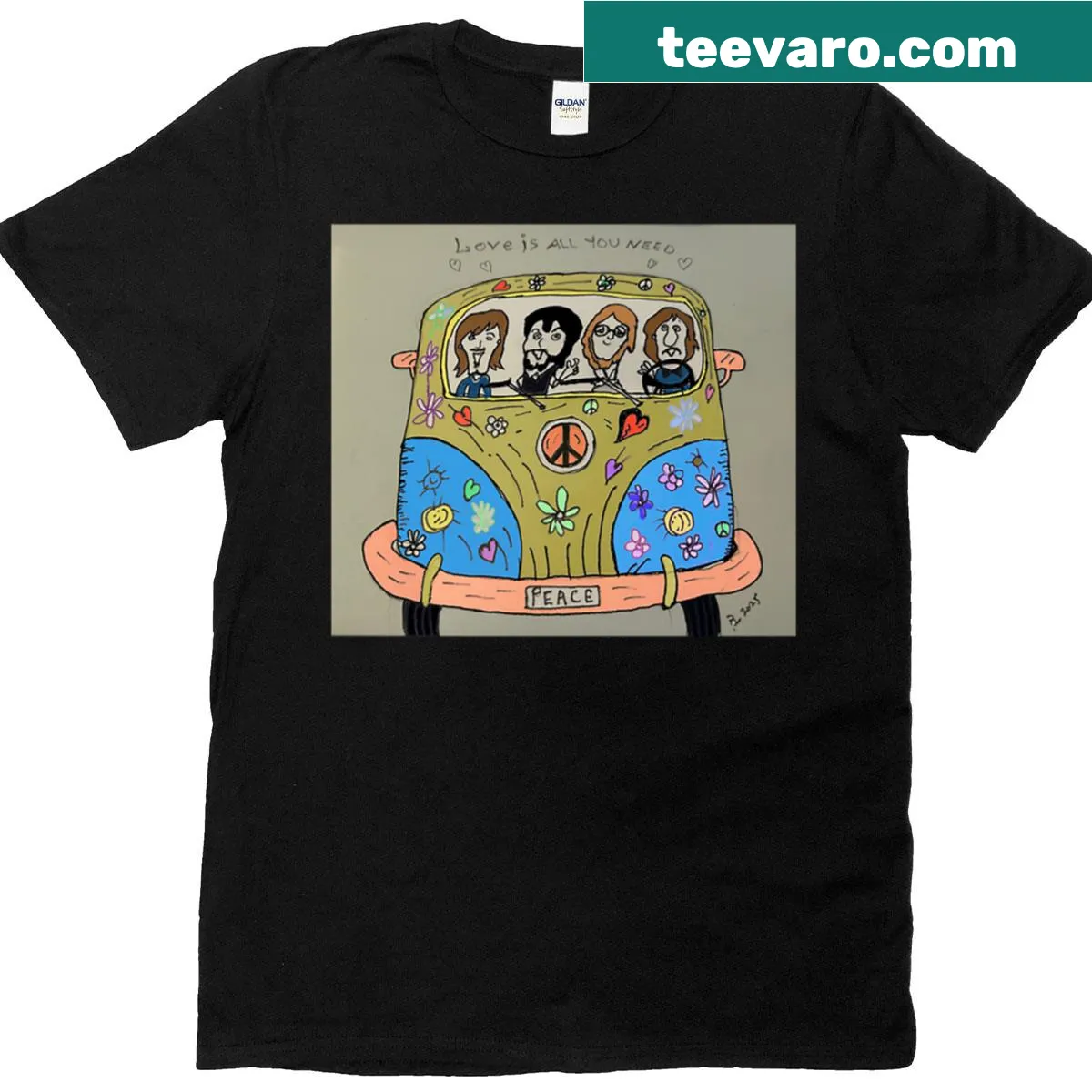 T-shirt with van graphic and Father's Day text — on a men's t-shirt