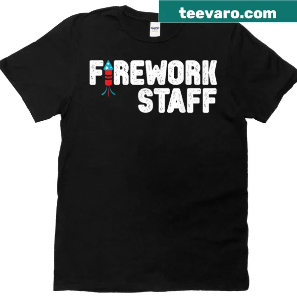 Funny T-shirt with 'Firework Staff' text for July 4th
