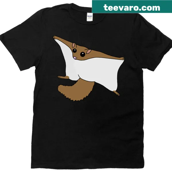 Illustrative T-shirt featuring a flying squirrel