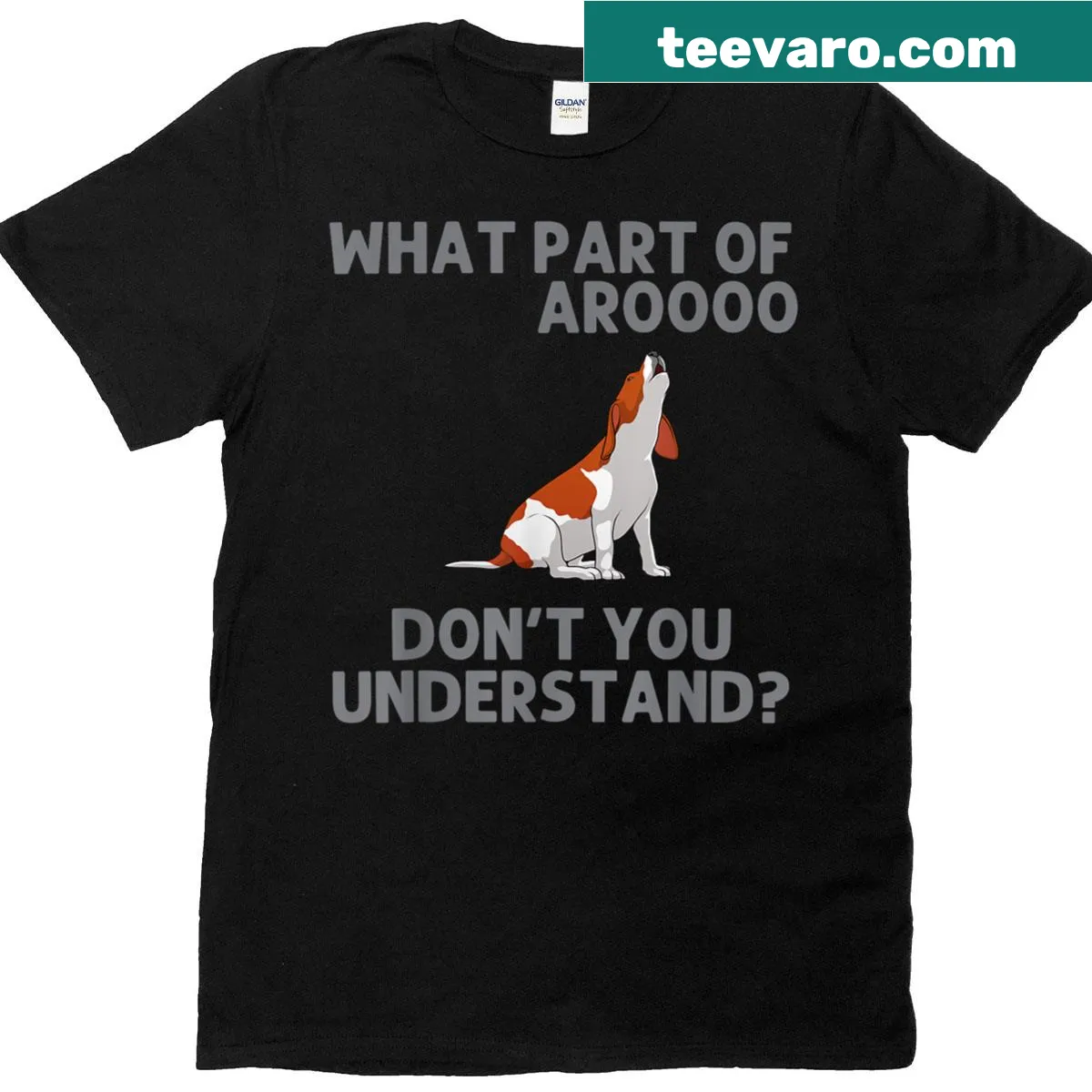Illustrated beagle graphic on a funny t-shirt for dog lovers. — on a men's t-shirt