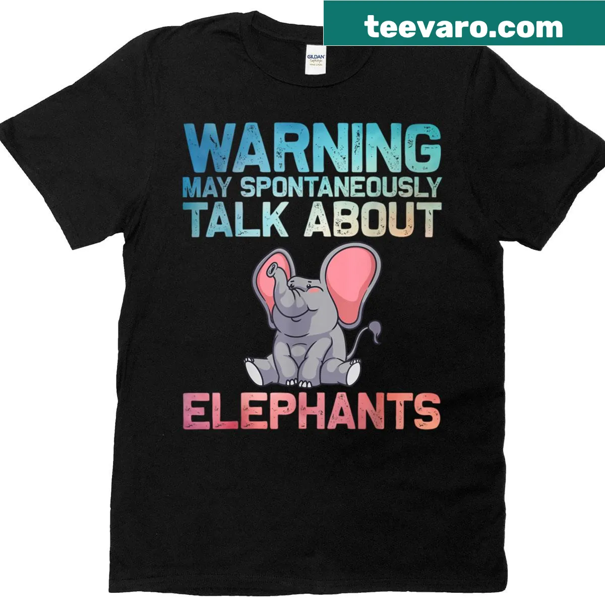 Illustrated elephant T-shirt designed for wildlife lovers. — on a men's t-shirt