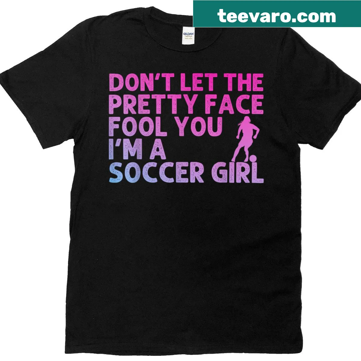 Soccer-themed T-shirt for women with humorous graphic art — on a men's t-shirt