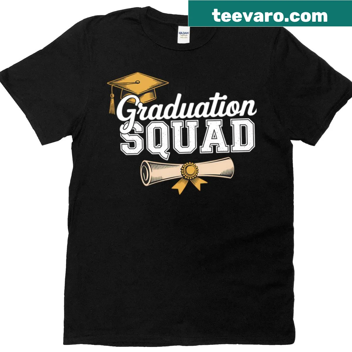 Graduation T-shirt for Class of 2025 with bold typography — on a men's t-shirt