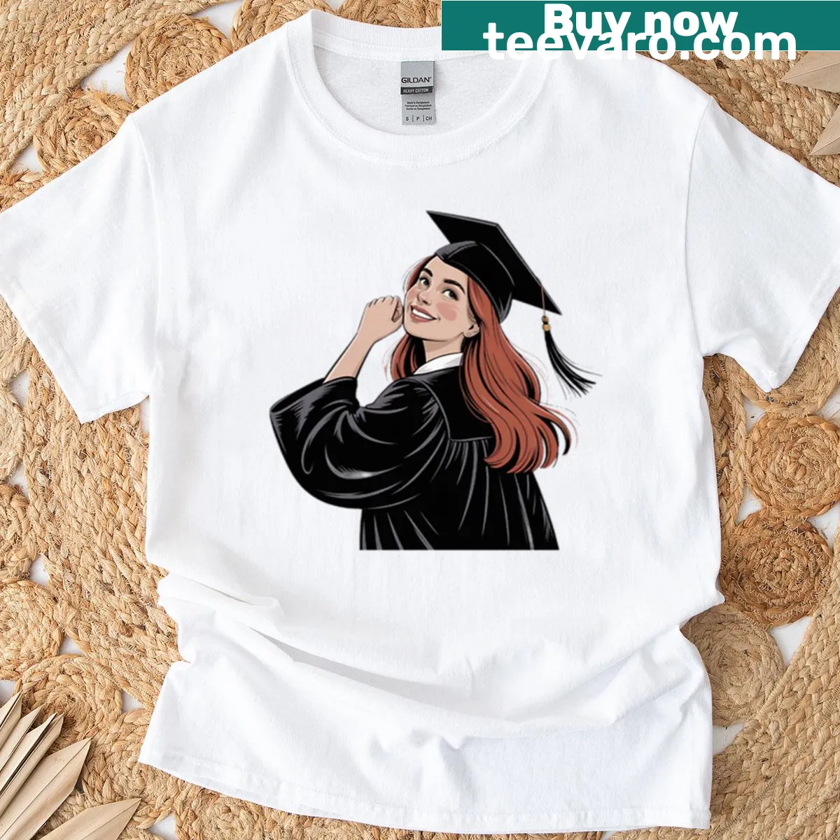 Graduation t-shirt designed for girls celebrating their achievement — on a men's t-shirt