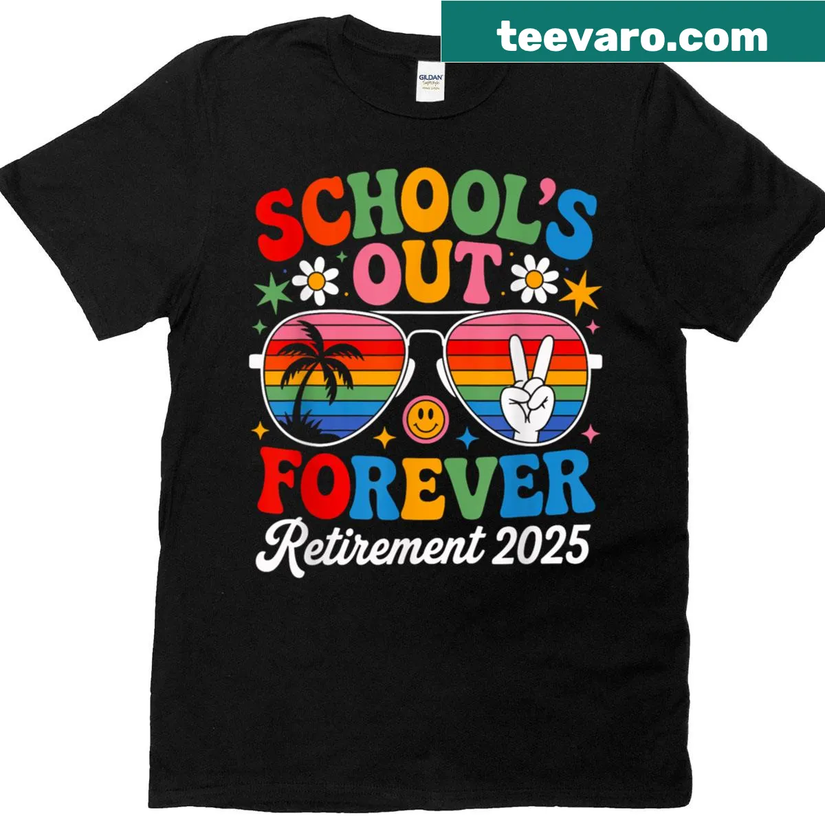 Retro style t-shirt for retired teachers with fun slogan — on a men's t-shirt