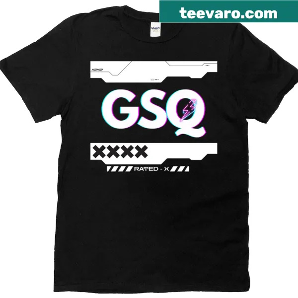 Oversized T-shirt with bold 'Gsq' typography