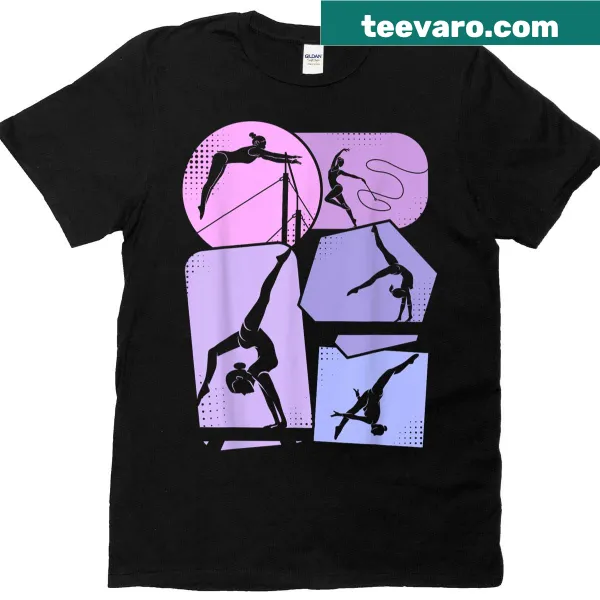Cute gymnastics t-shirt for girls with fun design