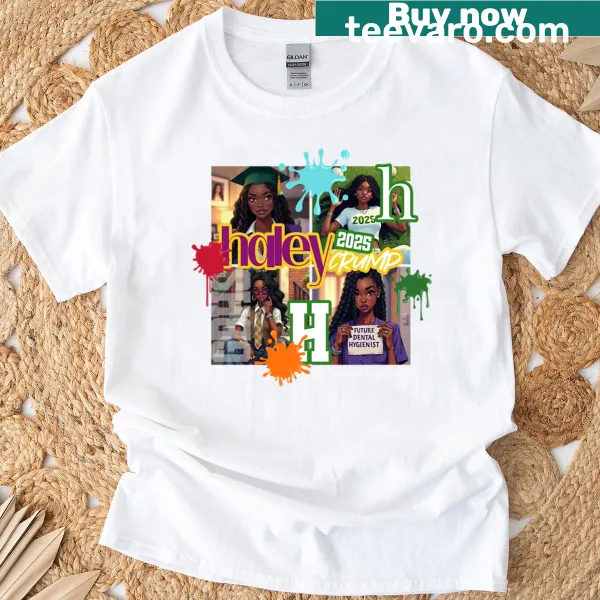 Oversized T-shirt featuring inspirational typography design 'Haleys Purpose'