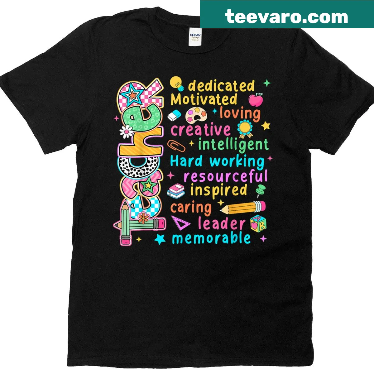 Uplifting t-shirt design for teachers with the text 'You Are A Teacher' — on a men's t-shirt