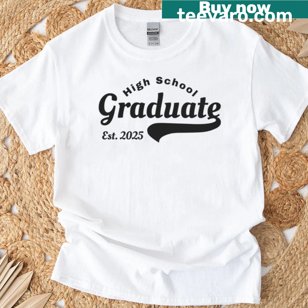 T-shirt celebrating graduation for the class of 2025 — on a men's t-shirt