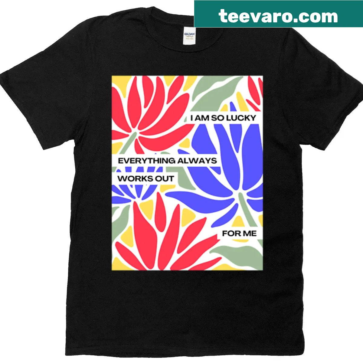 Inspirational floral affirmation design on t-shirt — on a men's t-shirt
