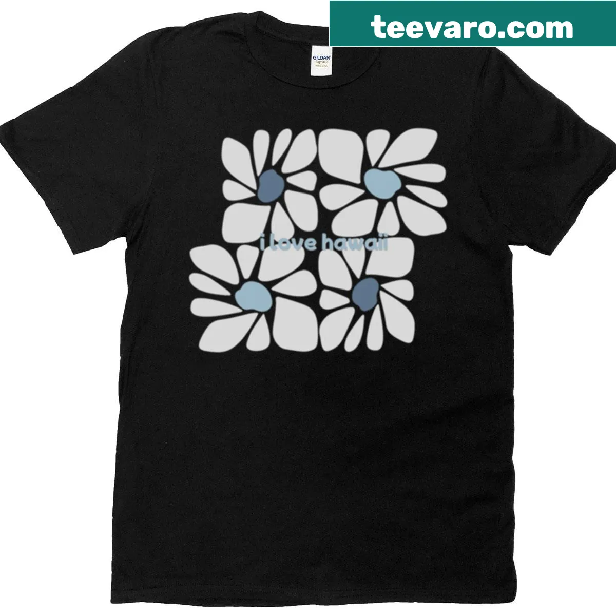 T-shirt featuring floral design celebrating Hawaii — on a men's t-shirt