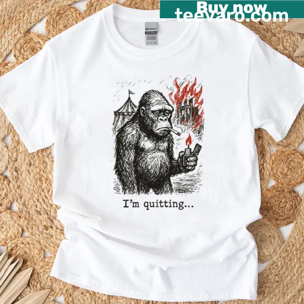 T-shirt with the bold phrase 'I'm Quitting' displayed prominently