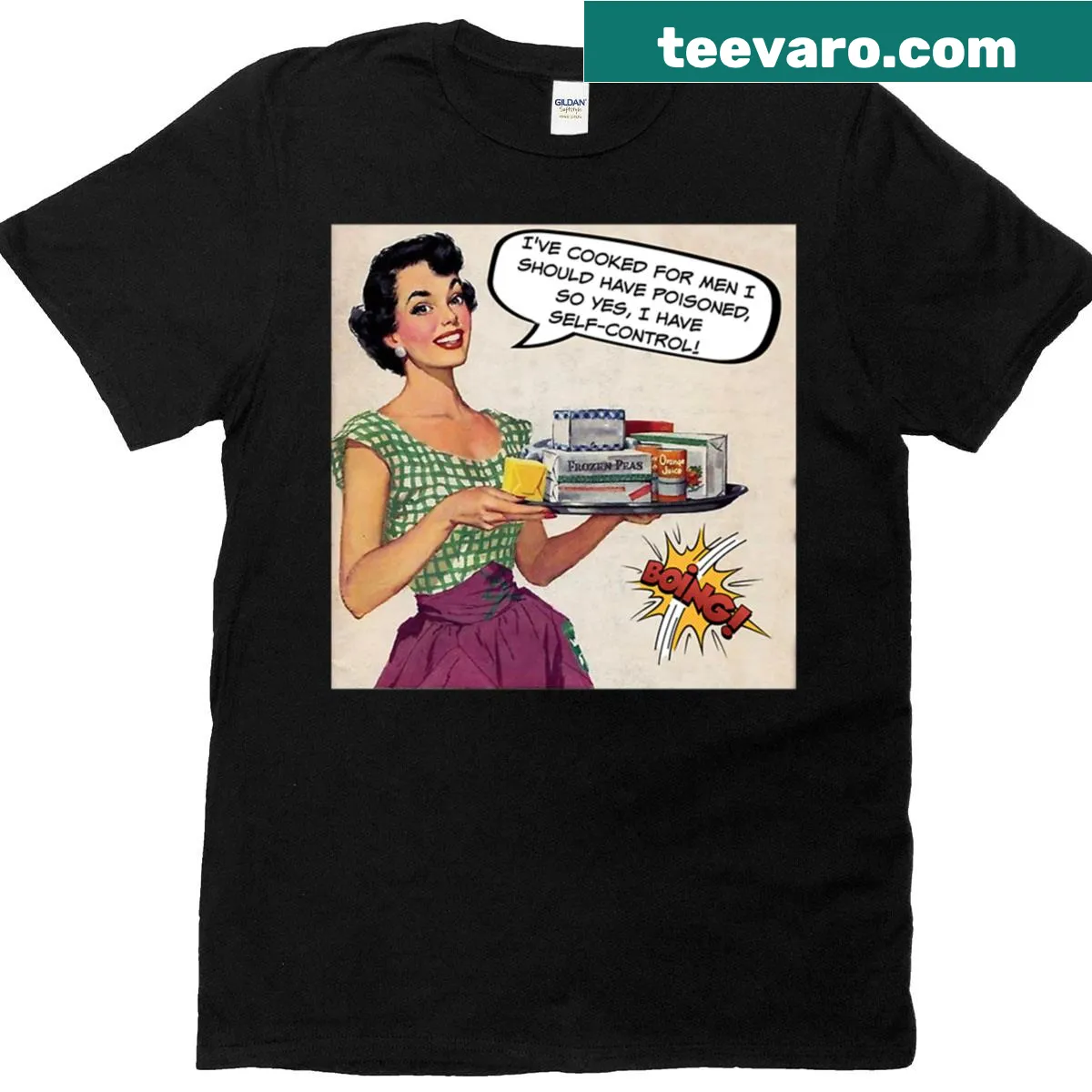 Funny cooking T-shirt with I've Cooked For Men I Should Have Poisoned text — on a men's t-shirt