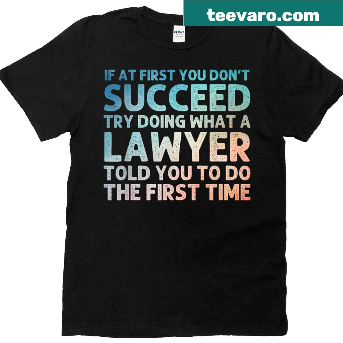 Playful typography design on Lawyer T-shirt for legal students — on a men's t-shirt