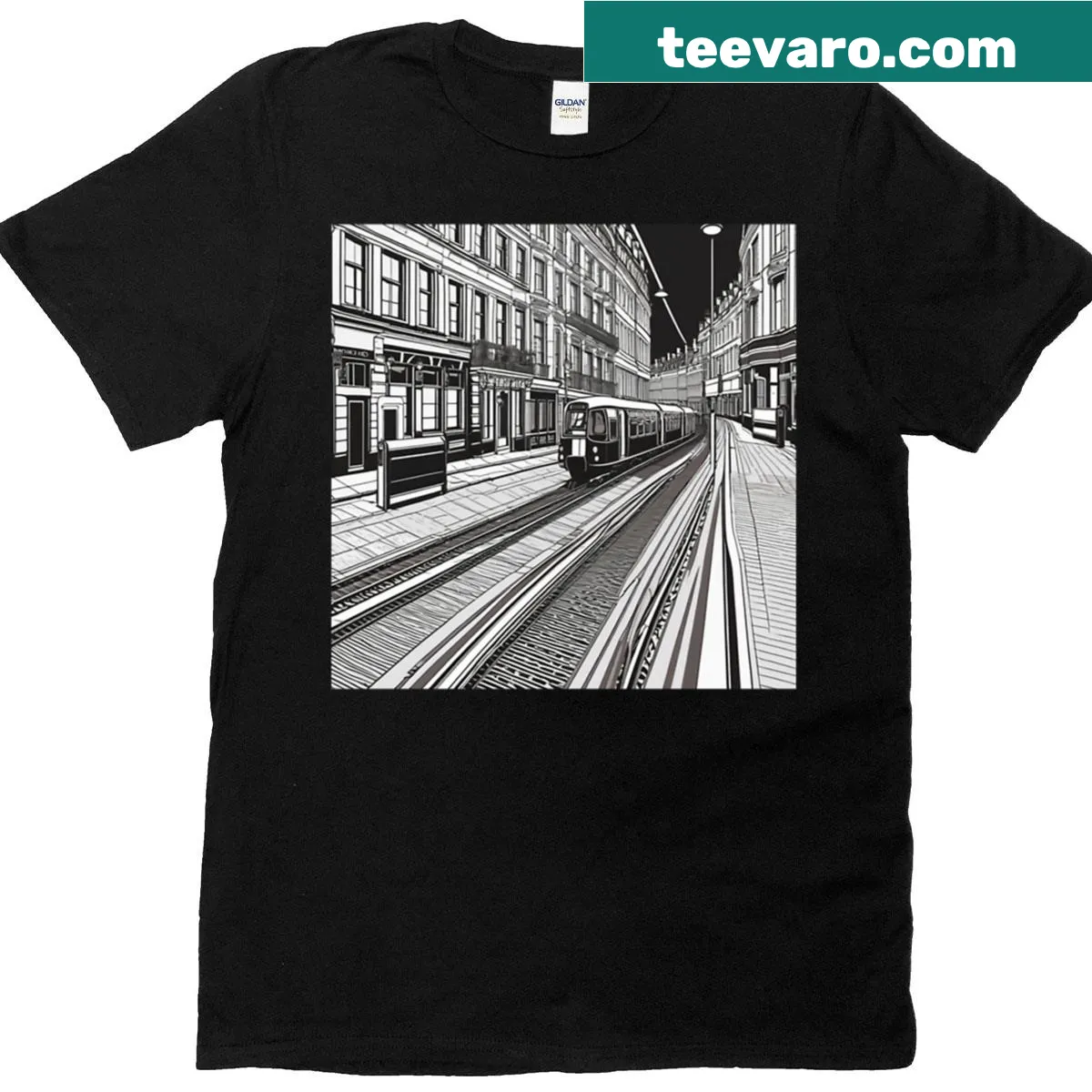 Watercolor t-shirt featuring Luca, Alberto, and Giulia — on a men's t-shirt